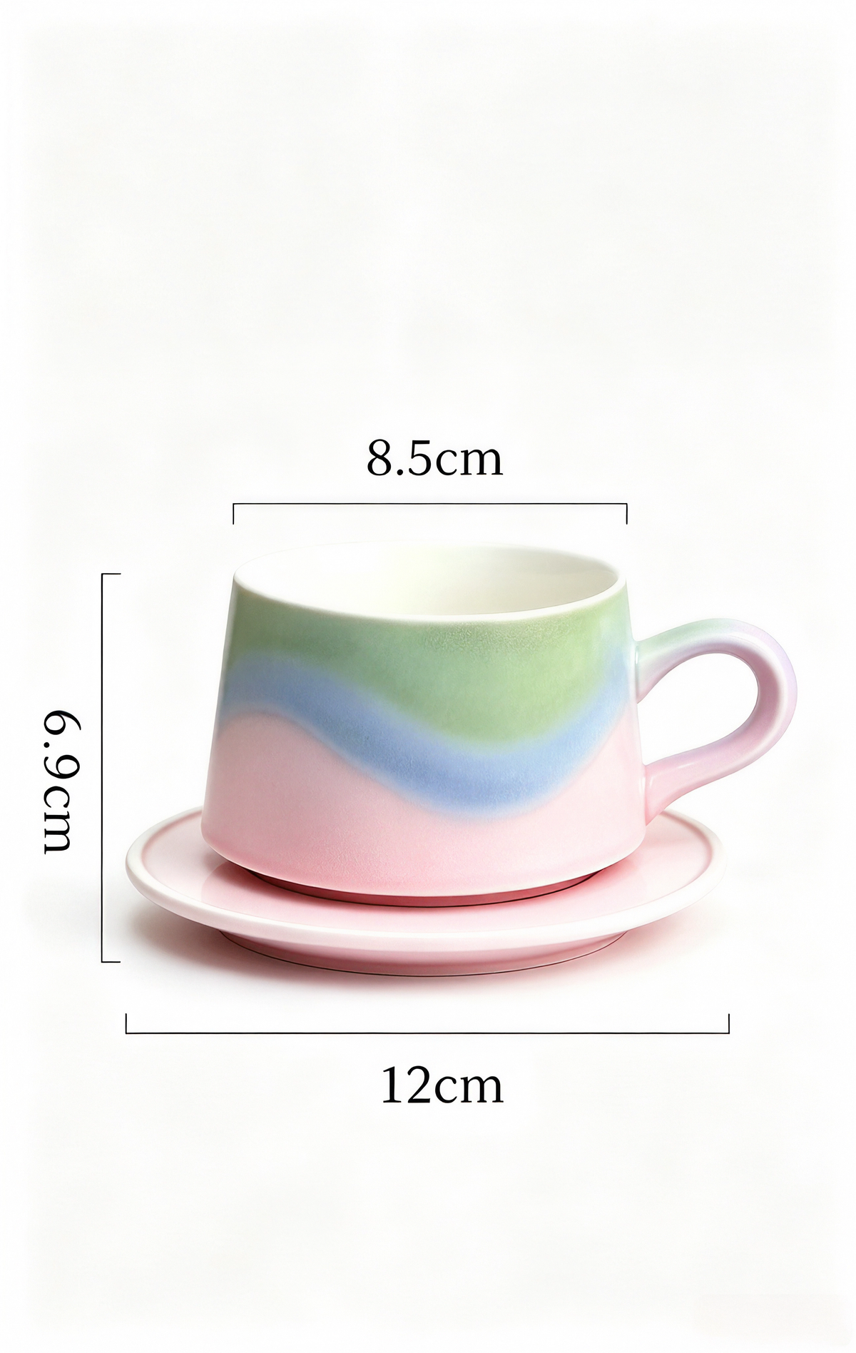 Xiangshang Mountain Glimpse Green Coffee Cup, Handmade Jingdezhen Reactive Glaze Coffee cup