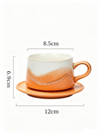 Xiangshang Sunlit Orange Coffee Cup, Handmade Jingdezhen Reactive Glaze Coffee cup