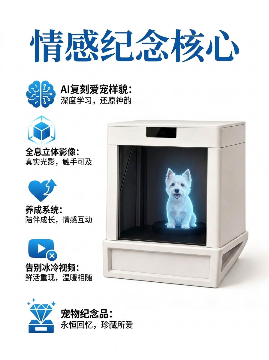 AI 小狗宠物数字生命全息舱宠物全息投影宠物纪念品